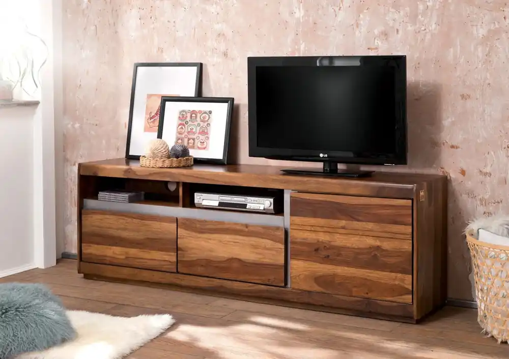 TV-Board Sheesham 180x40x60 noble unique lackiert SYDNEY #142 Mega-Angebot