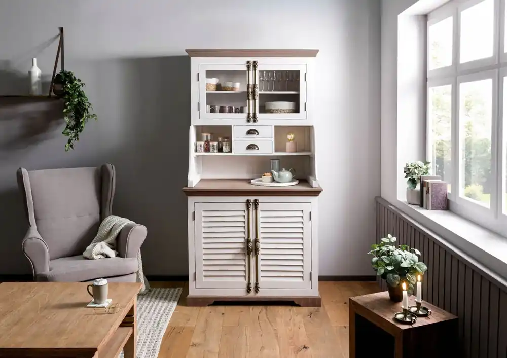 Preisreduziert Buffet Mango 106x60x196 weiß lackiert TOULOUSE #104