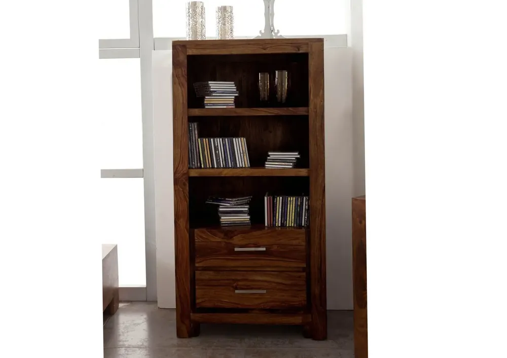 Sichere Zahlung Regal Sheesham 60x35x120 braun lackiert METRO LIFE #112