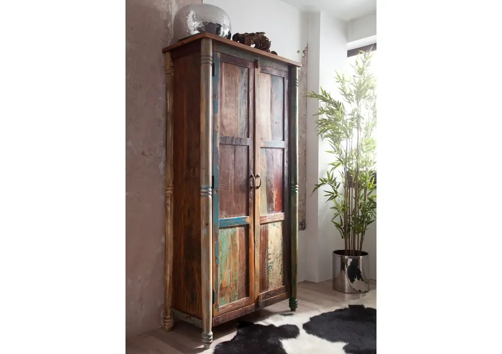 Must-Have Schrank Altholz 90x45x180 mehrfarbig lackiert FABLE #12