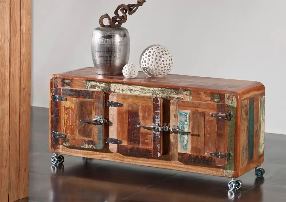 Sideboard Altholz 126x40x56 mehrfarbig lackiert FREEZY #04 Saisonangebot