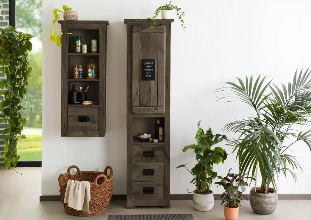 Hochschrank Mango 50x35x195 grau lackiert RAILWAY #279 Online Kaufen