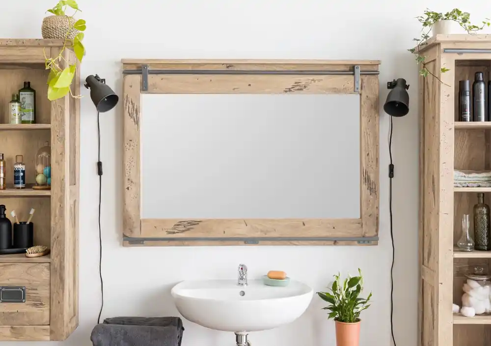 Bestseller Spiegel Mango 114x6x80 whitewash lackiert RAILWAY #378