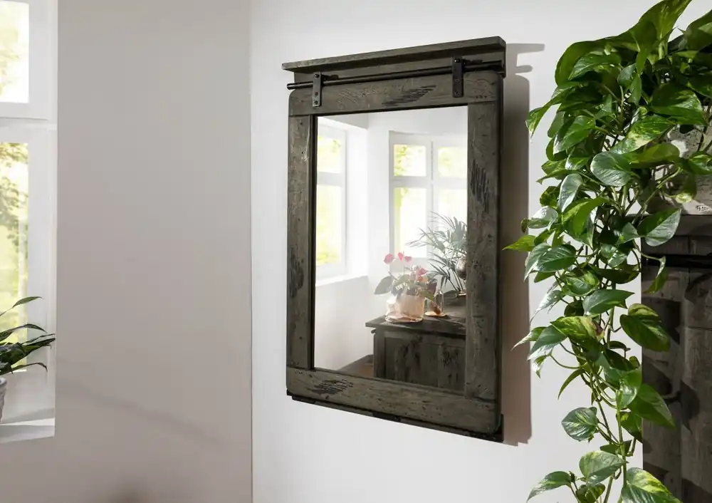 Online Kaufen Spiegel Mango 60x8x100 grau lackiert RAILWAY #263