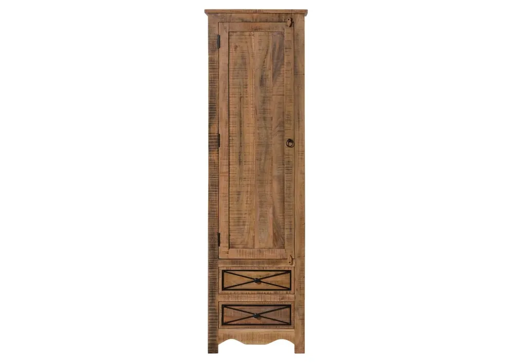 Garderobenschrank Akazie 60x40x200 natur versiegelt NATURE OF SPIRIT #309 Sale