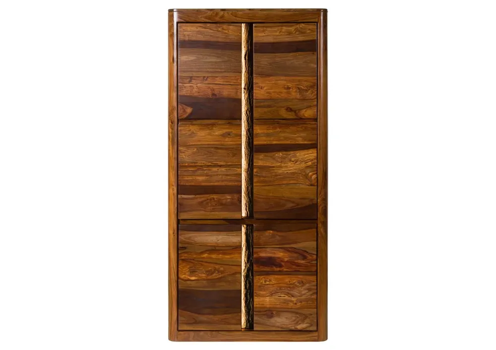 Garderobenschrank Sheesham 88x45x180 walnuss gewachst TORONTO LUX #280 Finale Aktion