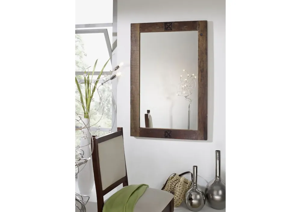 Preisreduziert Spiegel Altholz 100x88x3 mehrfarbig lackiert NATURE OF SPIRIT #50