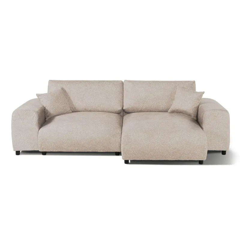 Ecksofa Plüsch 237x144x79 beige PAULINA Sonderangebot
