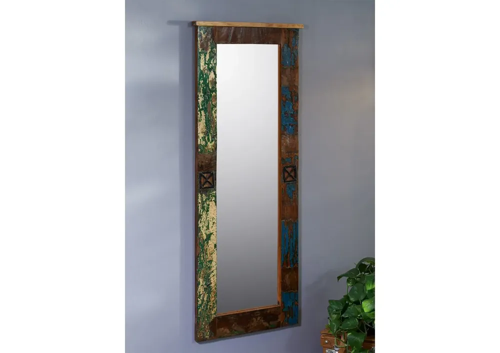 Aktuell Spiegel Altholz 59x5x145 mehrfarbig lackiert NATURE OF SPIRIT #112