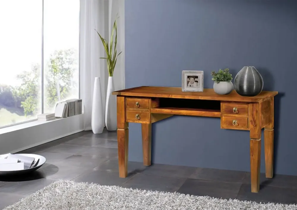 Schreibtisch Akazie 130x60x77 honig lackiert OXFORD #0506 Neuheit