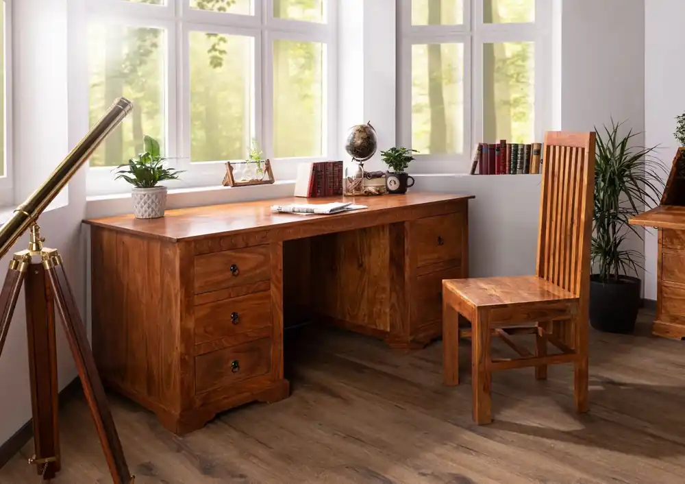 Schreibtisch Akazie 180x80x74 honig lackiert OXFORD #0529 Direktkauf