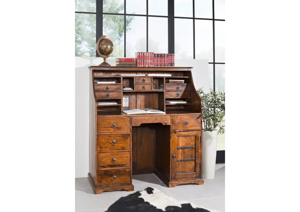 Geprüft Sekretär Akazie 128x58x138 honig lackiert OXFORD #0516