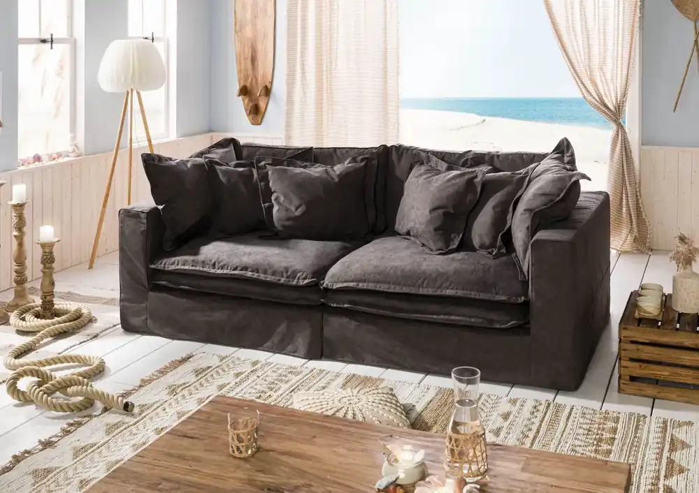 Sofa 2-Sitzer 238x117x90 dunkelgrau SYLT Jetzt Kaufen