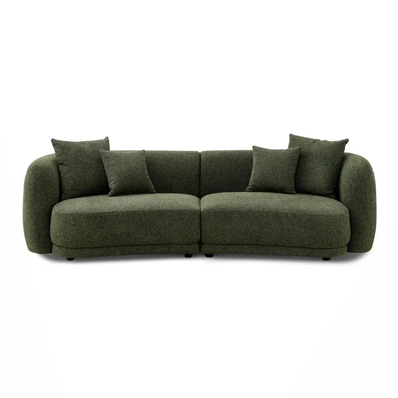 Sofa 2-Sitzer 268x91x80 grün meliert LUCA Online Kaufen