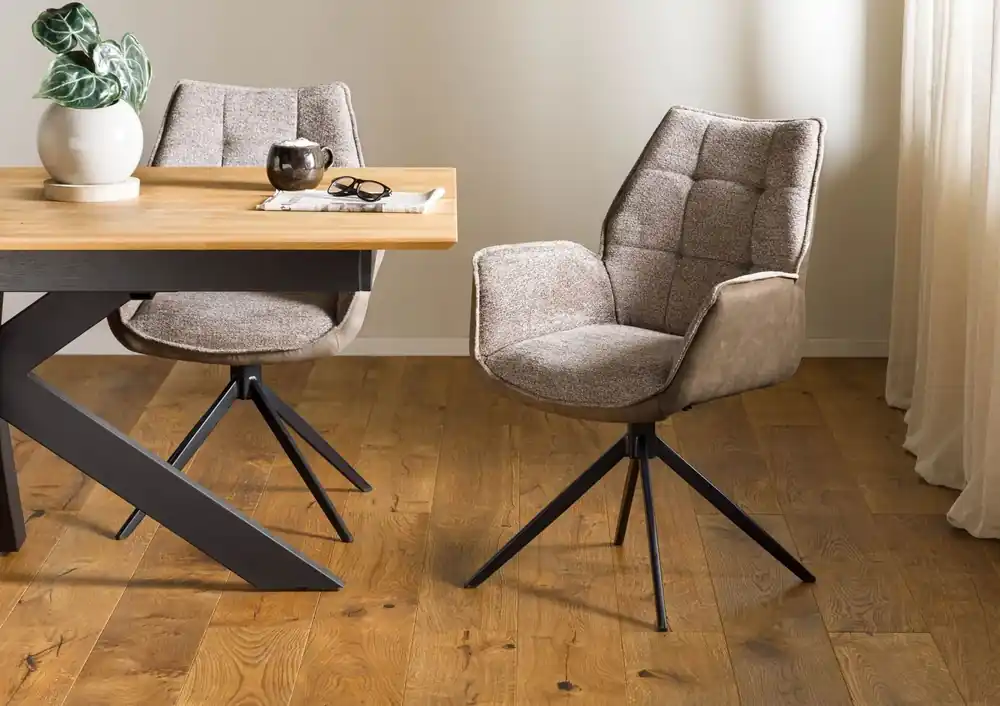 Drehstuhl 61x61x89 braun / braun HENRI #100 Rabatt