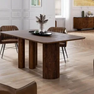 Solange Der Vorrat Reicht Esstisch Mango 180x90x77 dunkelbraun lackiert FLORENZ #210