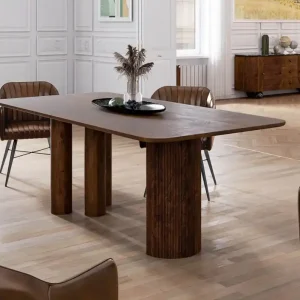 Wochenendangebot Esstisch Mango 200x100x77 dunkelbraun lackiert FLORENZ #211
