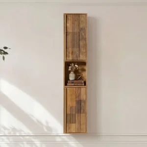 Hängeschrank Mango 30x30x150 hellbraun geölt MIAMI #125 Preiswert