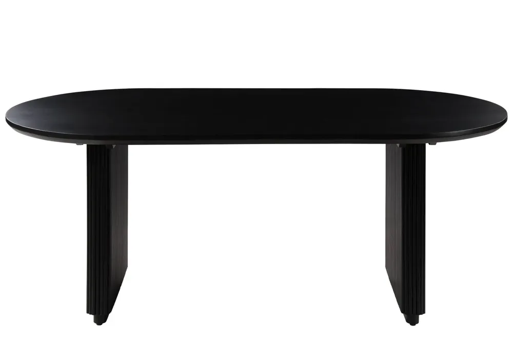 Jetzt Bestellen Esstisch oval Mango 200x100x76x76 schwarz lackiert BARCELONA #126