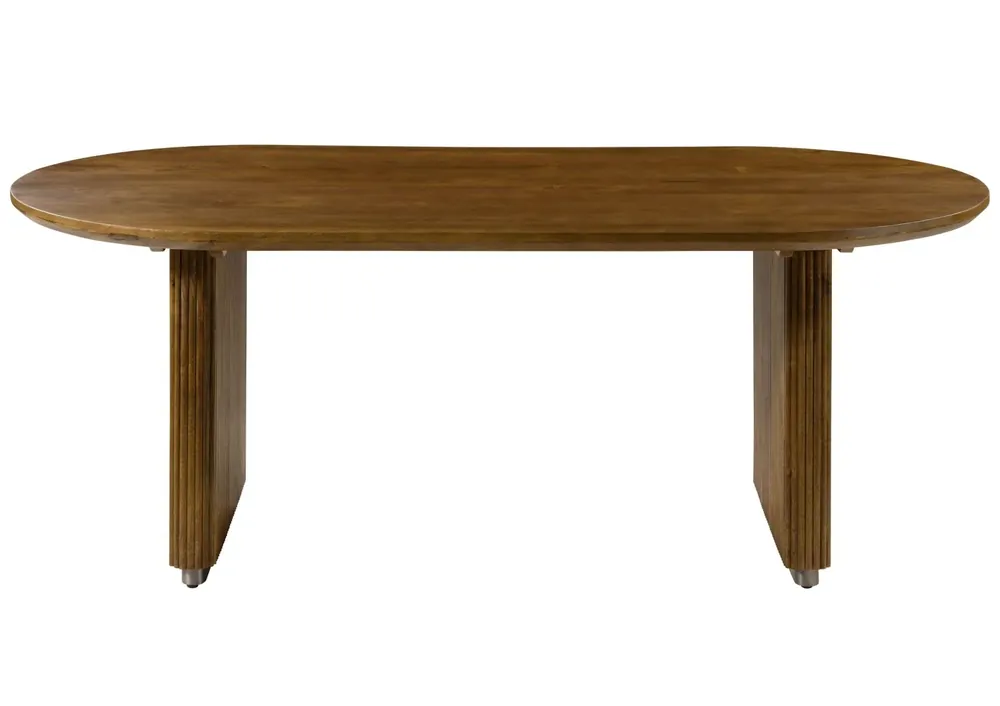 Beliebt Esstisch oval Mango 220x100x76x76 braun lackiert BARCELONA #225