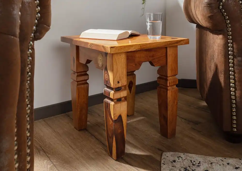 Hocker Akazie 42x42x45 honig lackiert OXFORD #0601 Sale