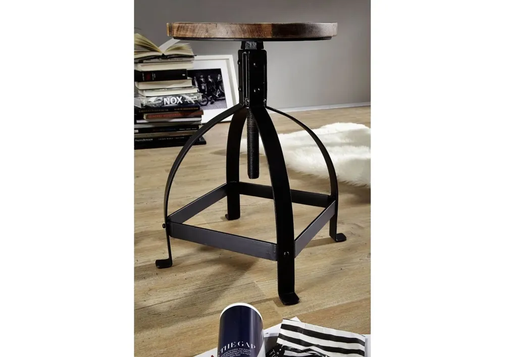 Hocker Altholz 30x30x47 mehrfarbig lackiert INDUSTRIAL #03 Neu