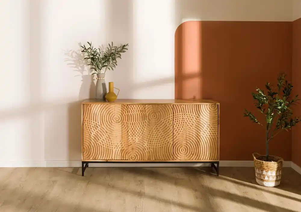 Sonderaktion Sideboard Akazie 150x40x80 natur lackiert MARRAKESCH #115