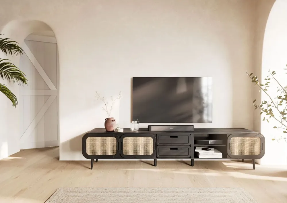 TV-Board Mango 240x40x50 dunkelgrau lackiert VALENCIA #225 Schnäppchen