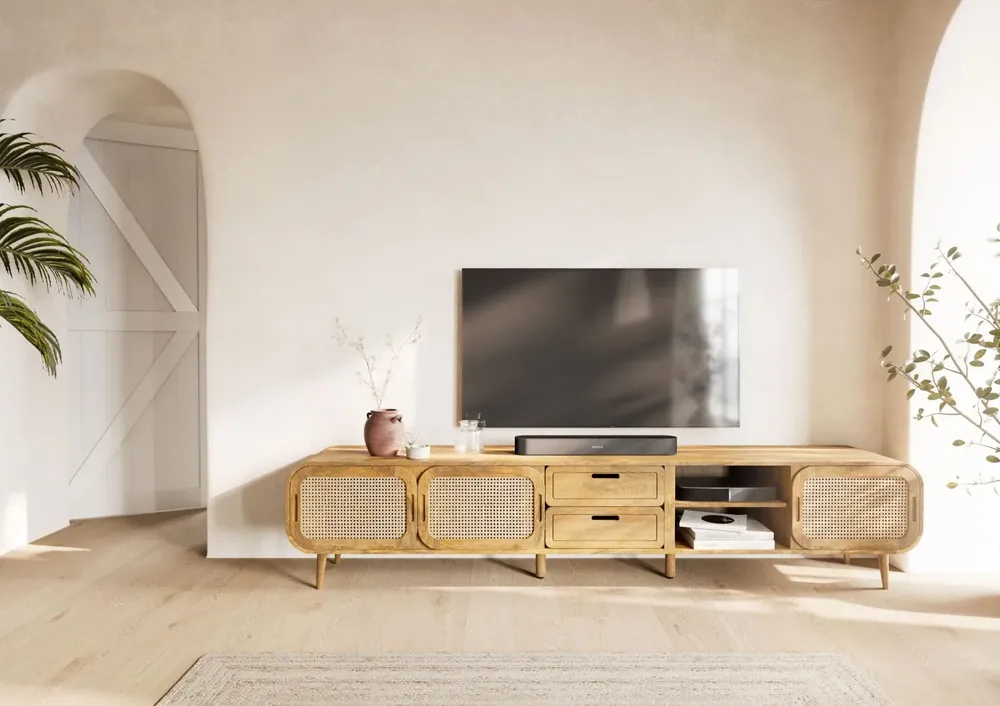 TV-Board Mango 240x40x50 natur lackiert VALENCIA #125 Sichere Zahlung