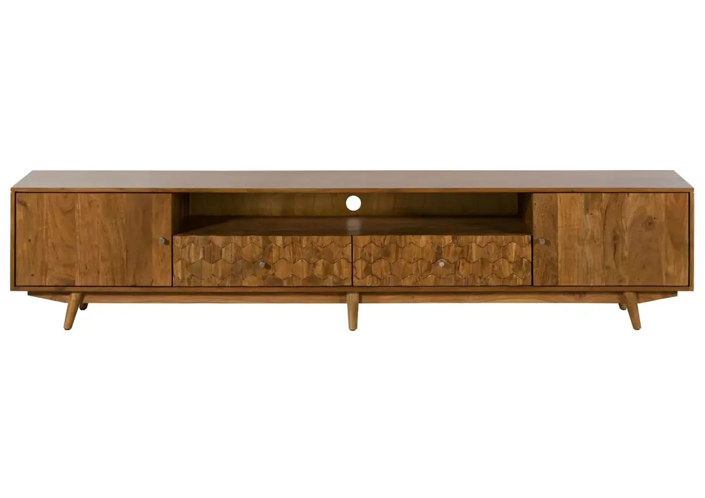 TV-Board Akazie 235x40x49 natur lackiert MOSAYK #119 Günstig