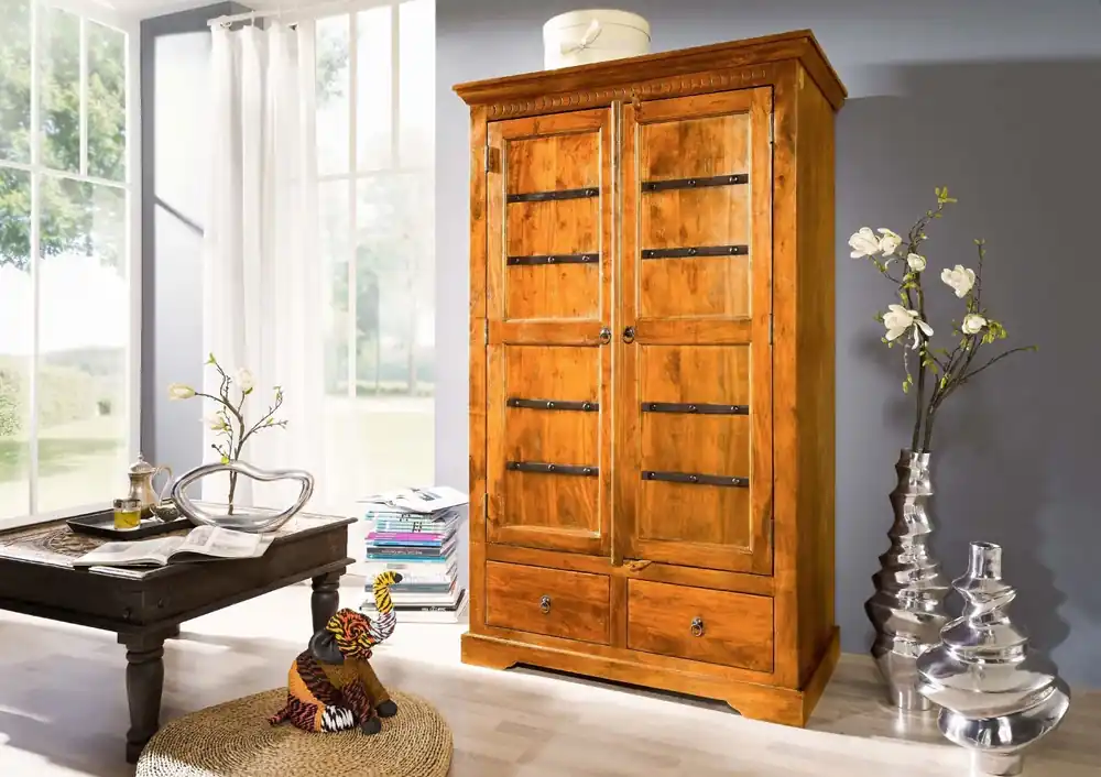 Kleiderschrank Akazie 108x64x180 honig lackiert OXFORD #0509 Solange Der Vorrat Reicht