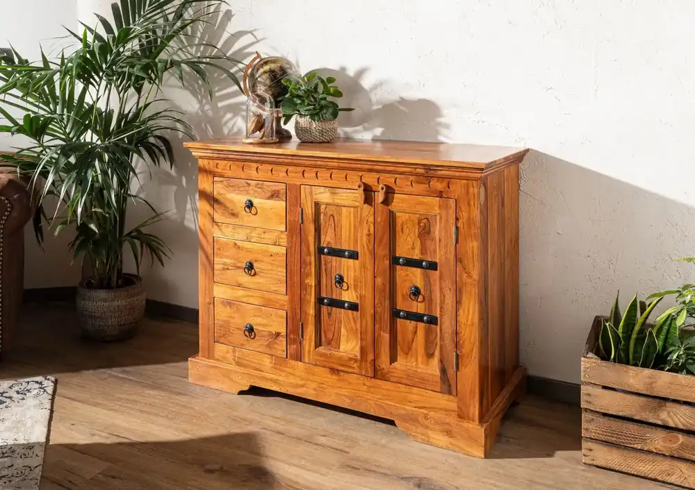 Garantierte Lieferung Kommode Akazie 106x50x85 honig lackiert OXFORD #0408