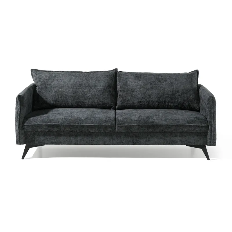 Sofa 3-Sitzer Chenille 199x100x86 anthrazit OLIVIA Preisknaller