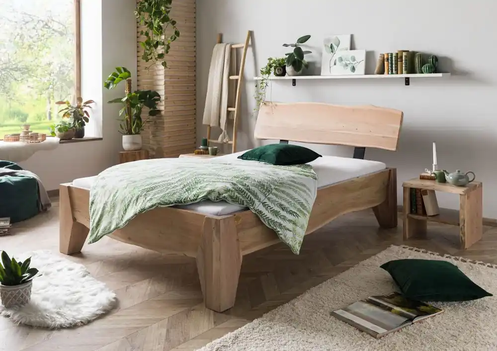 Solange Der Vorrat Reicht Bett Akazie160x200 natur lackiert PURE ACACIA #313