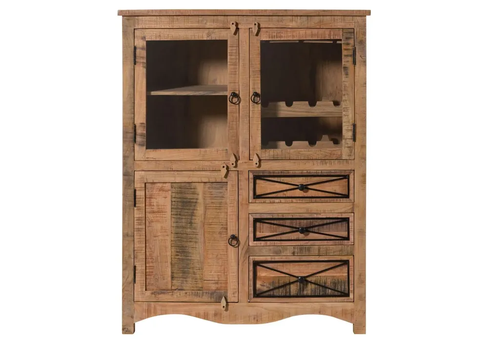 Highboard Akazie 106x45x136 natur versiegelt NATURE OF SPIRIT #313 Rabatt