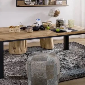 Zertifiziert Esstisch Wildeiche 240x100x76 natur geölt VILLANDERS #121