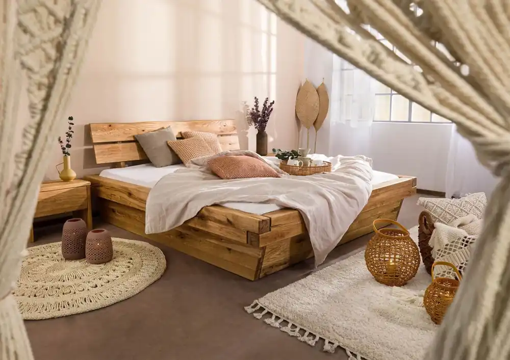 Bett Wildeiche 200x200 natur geölt INNSBRUCK #200 Bestseller