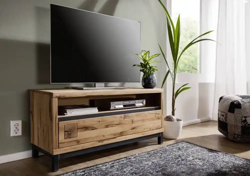 TV-Board Wildeiche 120x40x56 natur geölt VILLANDERS #112 Sichere Zahlung