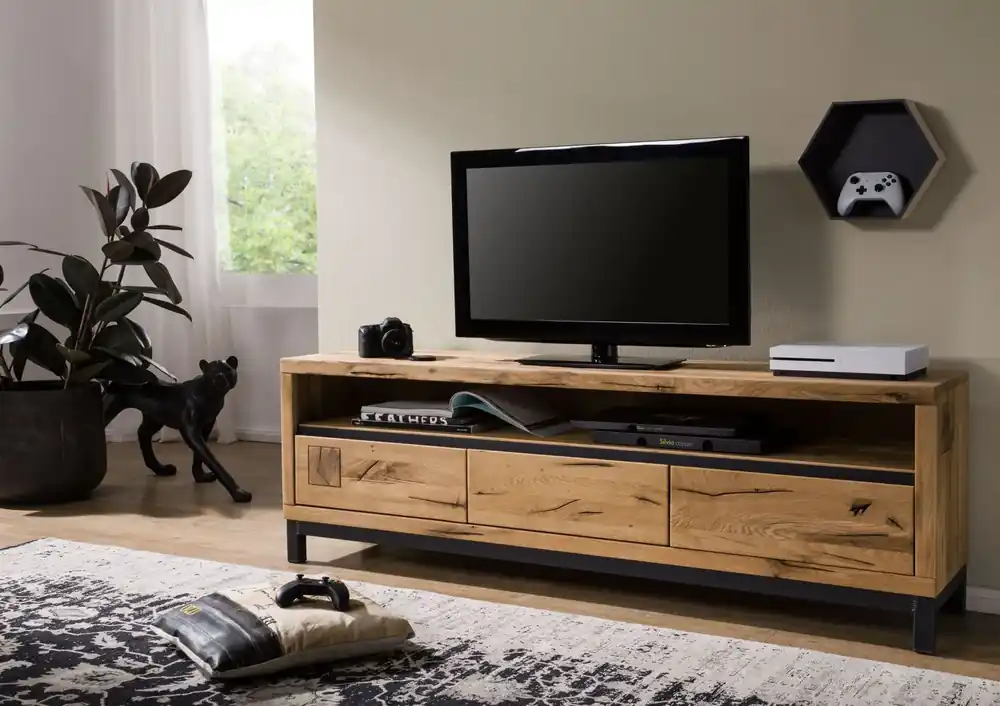 TV-Board Wildeiche 170x40x56 natur geölt VILLANDERS #114 Nur Für Kurze Zeit