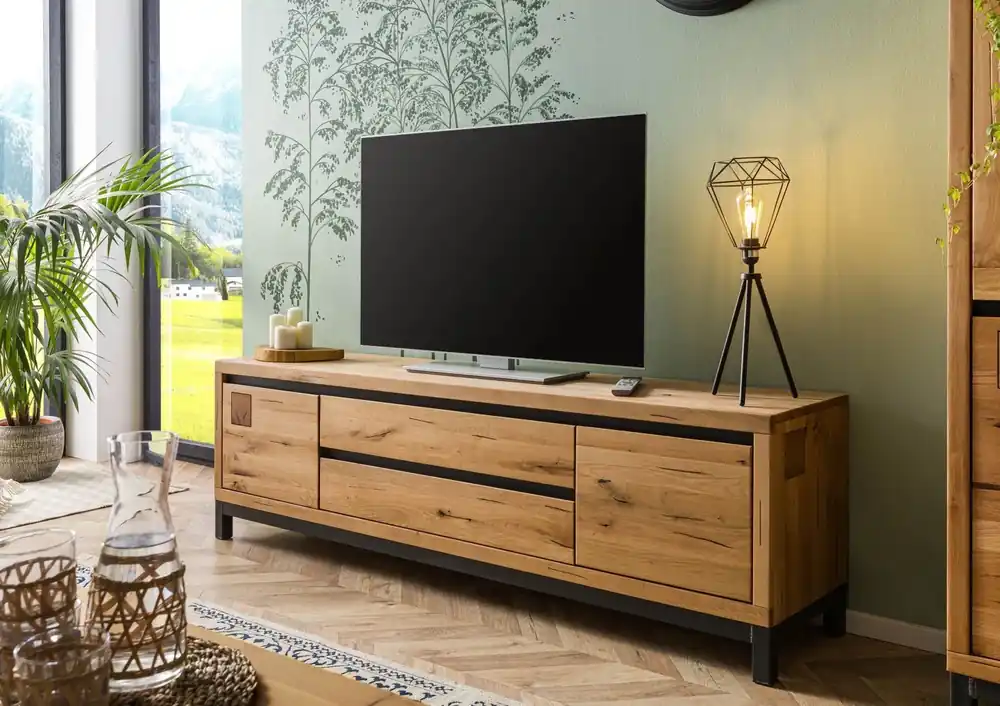 TV-Board Wildeiche 190x40x56 natur geölt VILLANDERS #153 Highlight
