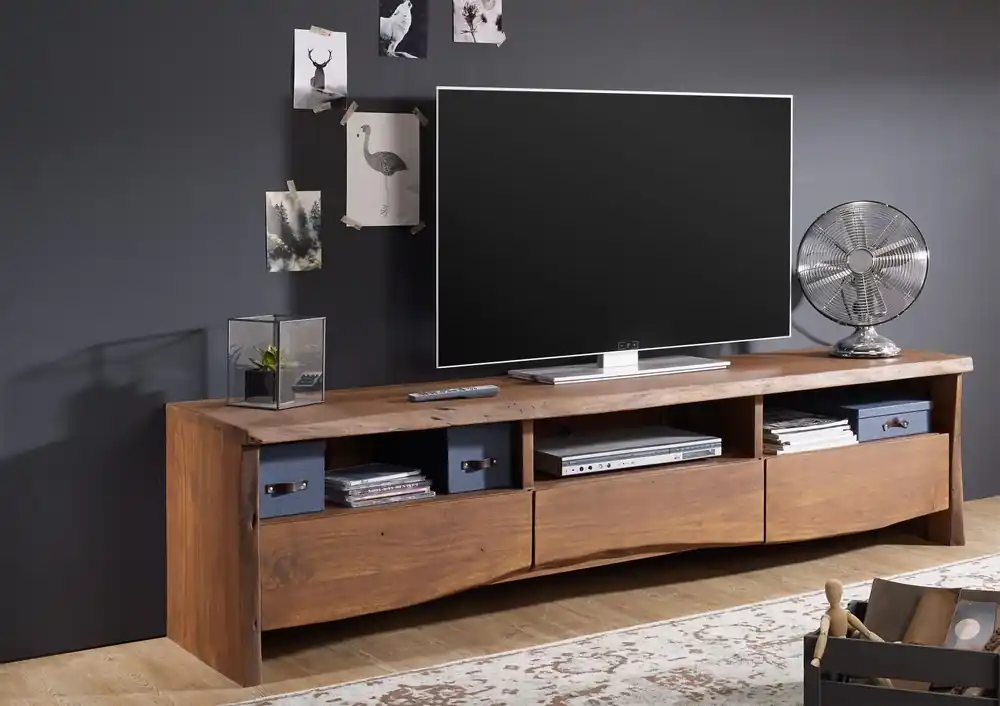 TV-Board Akazie 191x45x50 braun lackiert PURE ACACIA #209 Solange Der Vorrat Reicht