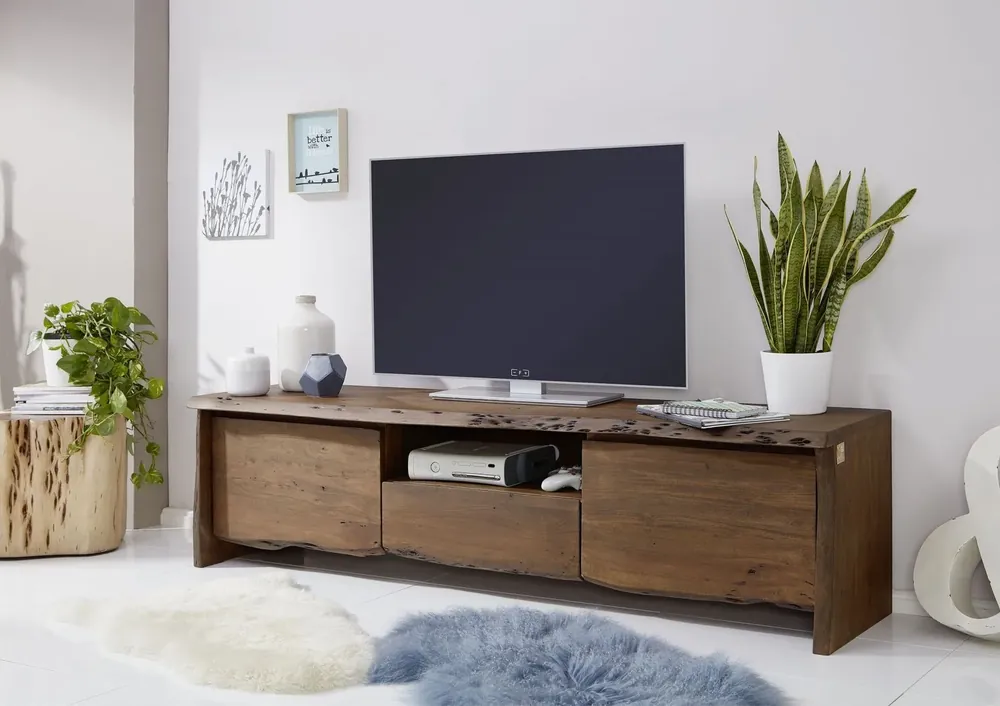 Sonderaktion TV-Board Akazie 191x45x50 braun lackiert PURE ACACIA #802