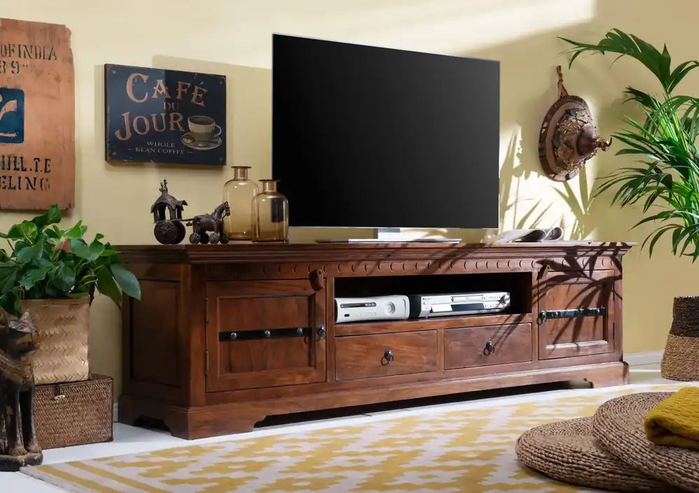 TV-Board Akazie 200x45x55 nougat lackiert OXFORD #326 Echt