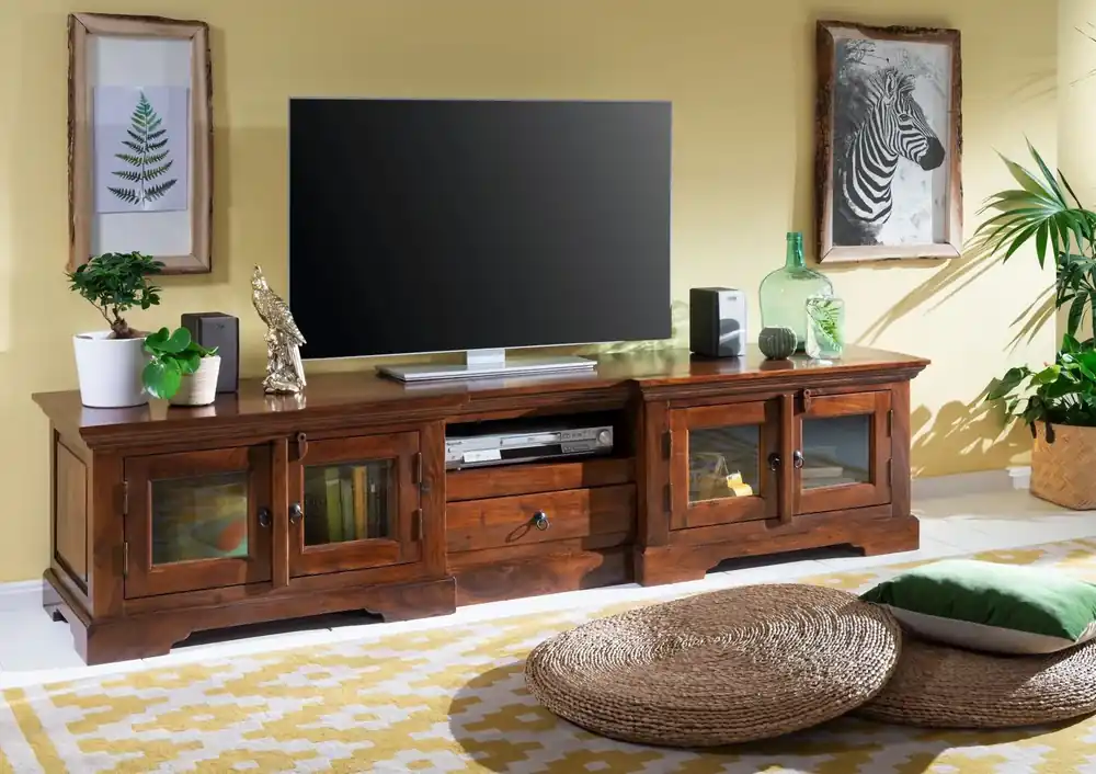 TV-Board Akazie 210x50x50 nougat lackiert OXFORD #339 Schnäppchen