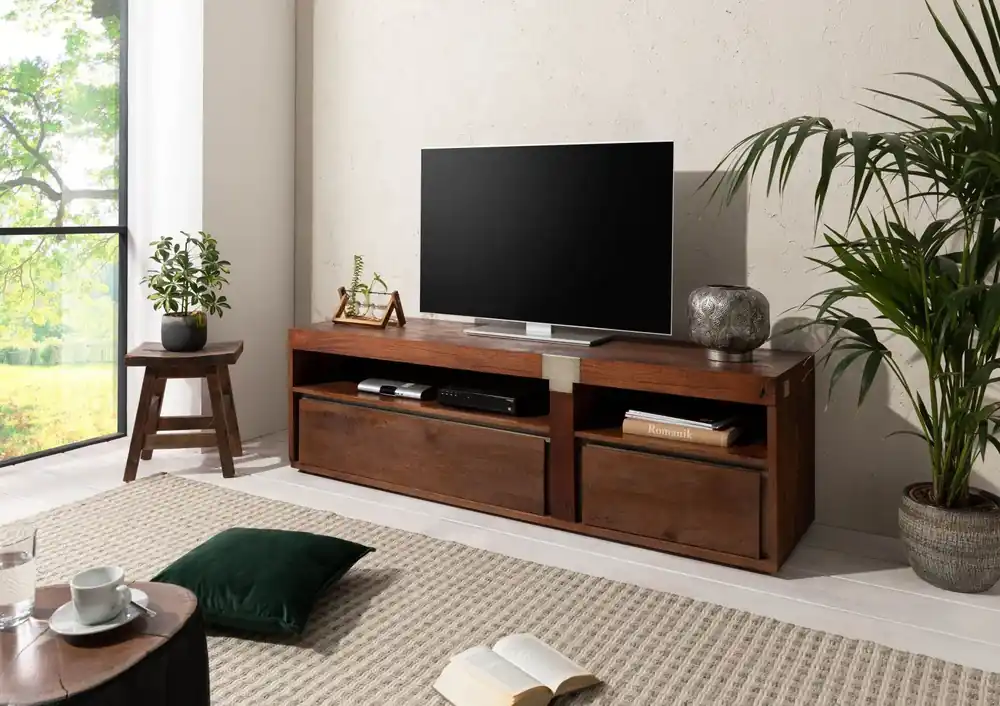 Preiswert TV-Board Mango 180x48x55 braun lackiert Amsterdam #25