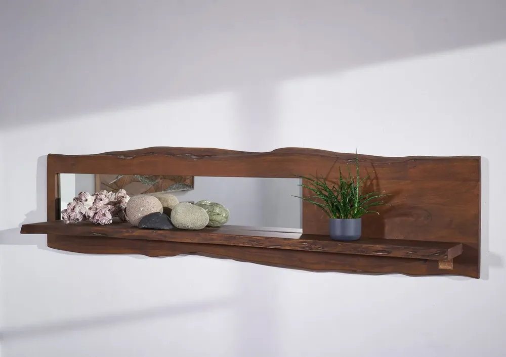 Wandregal Akazie 191x22x38 braun lackiert PURE ACACIA #204 Must-Have