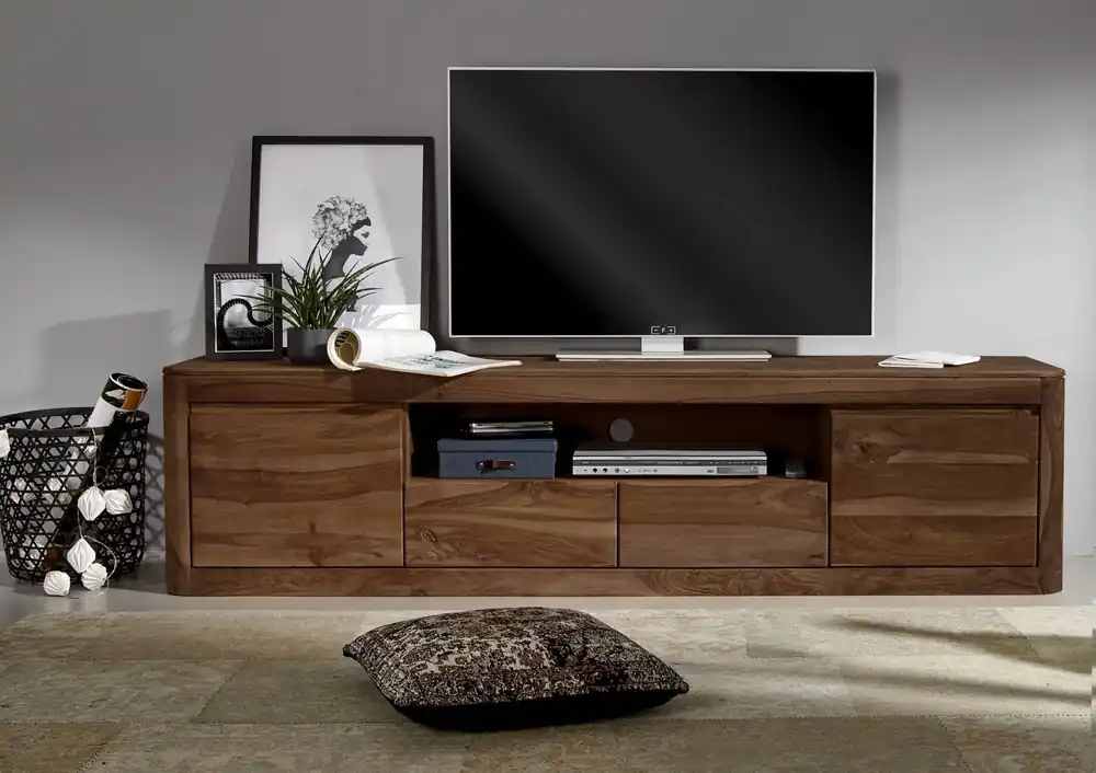 Aktuell TV-Board Sheesham 200x45x50 rot-braun gebeizt TORONTO #151