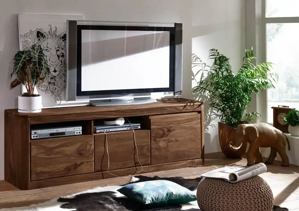 TV-Board Sheesham 178x40x58 rot-braun gebeizt TORONTO #120 Wochenendangebot
