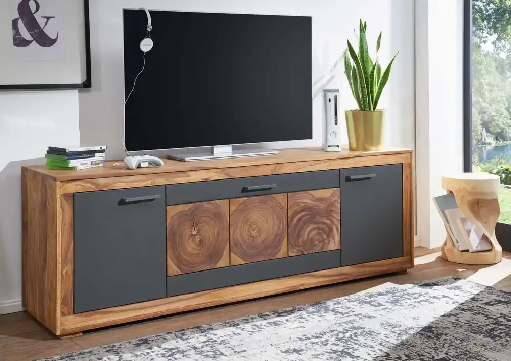 Jetzt Bestellen TV-Board Sheesham 178x46x62 gebeizt TURIN #07