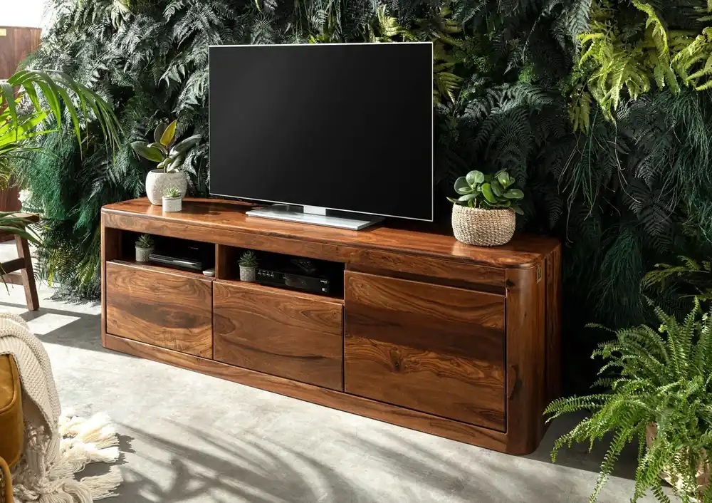 Kracherpreis TV-Board Sheesham 178x40x58 walnuss gewachst TORONTO #220